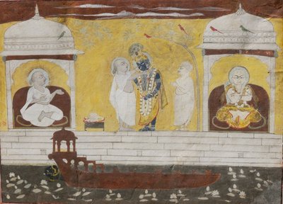 Krishna aanbidding door Unbekannt Unbekannt